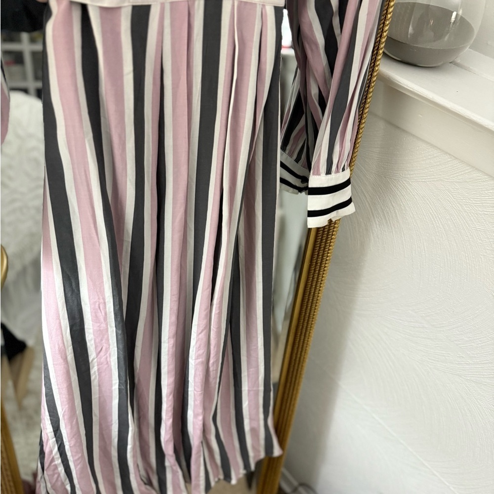 Current Air Pink and Black Striped Long Sleeve Dress - Picture 4 of 10